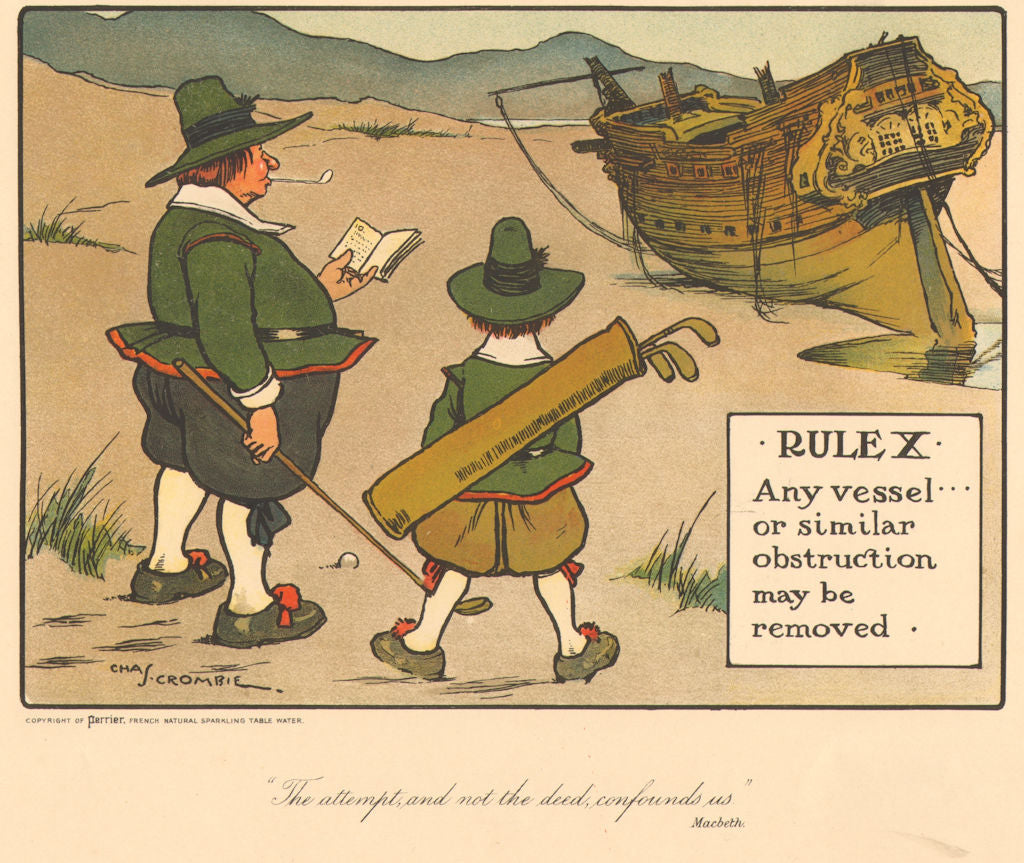 GOLF. Charles Crombie. RULE X. An obstruction may be removed. Original 1905